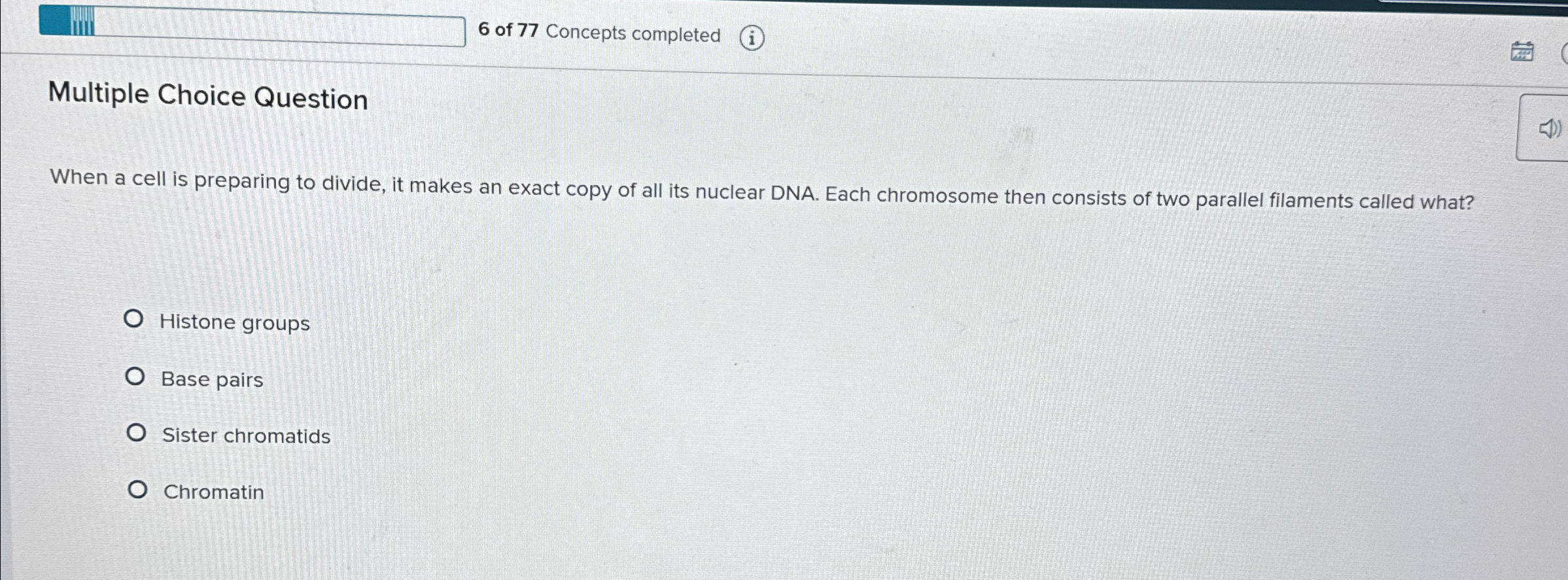 Solved 6 Of 77 Concepts CompletedMultiple Choice Chegg