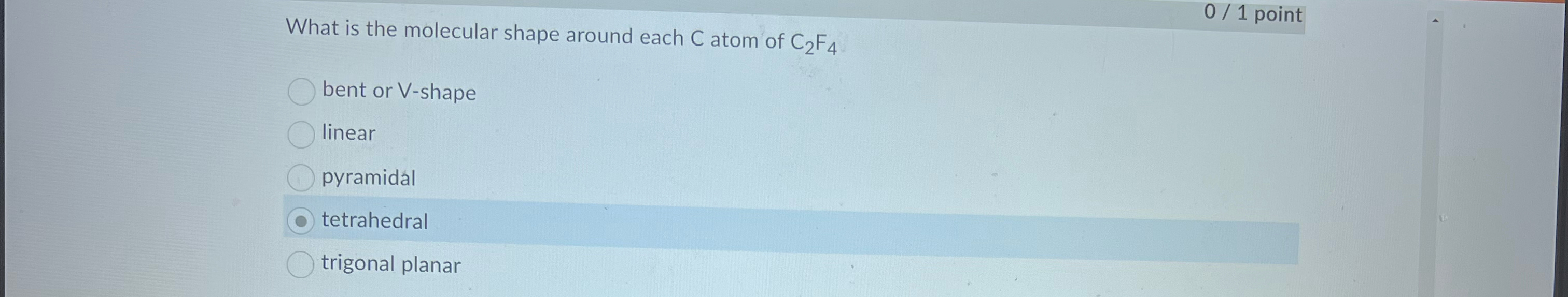 Solved What Is The Molecular Shape Around Each C Atom Of Chegg