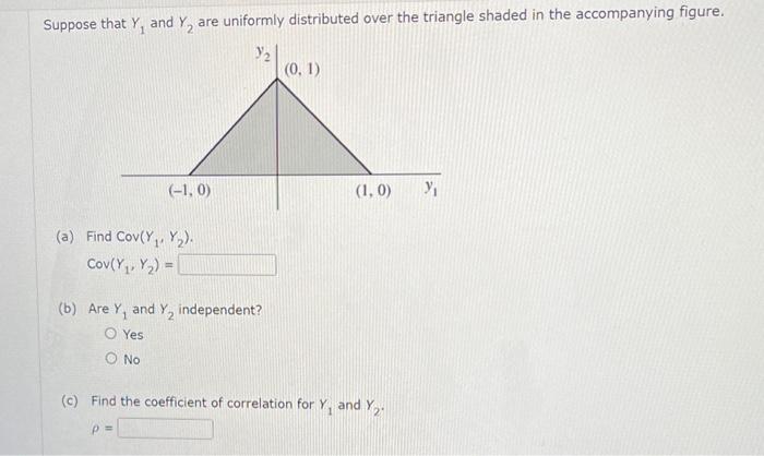 Solved Suppose That Y1 And Y2 Are Uniformly Distributed Over Chegg