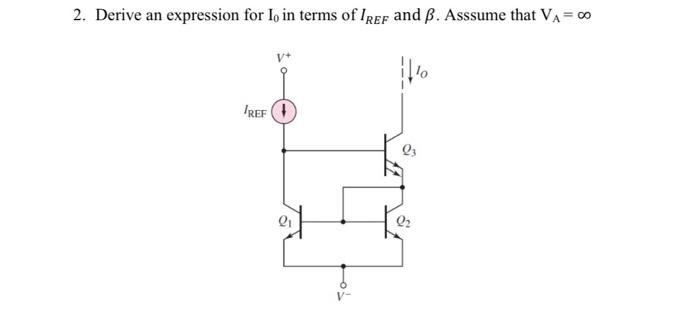 Solved Derive An Expression For I In Terms Of Iref And Chegg