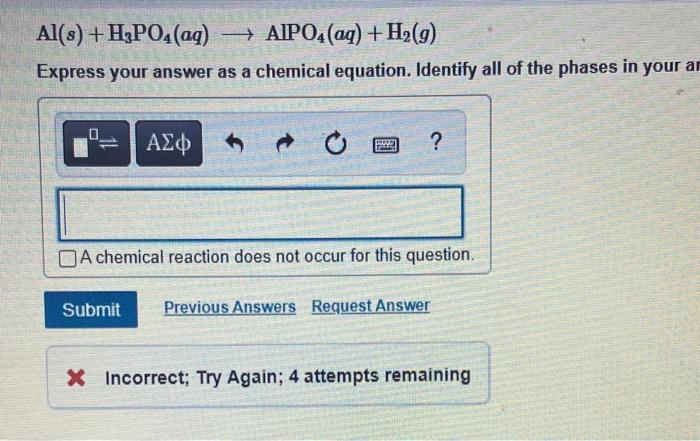 Solved Balance Each Of The Following Chemical Equations And Chegg