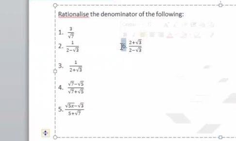 Solved Rationalise The Denominator Of The Following 3 77 1 Chegg