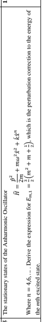 Solved The Stationary States Of The Anharmonic Oscillator P2 Chegg