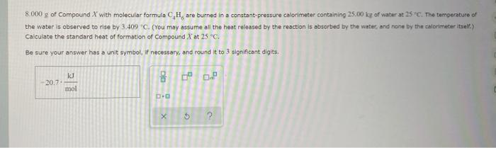 Solved 8 000 G Of Compound X With Molecular Formula C H Chegg