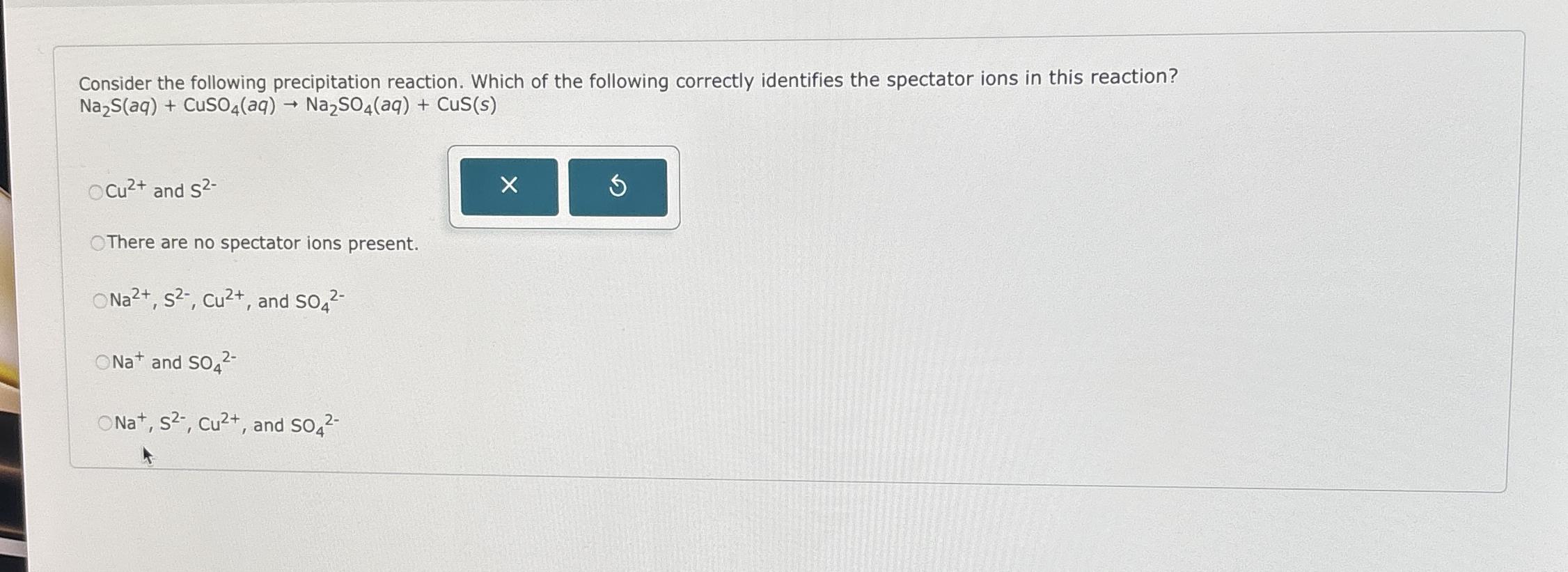 Solved Consider The Following Precipitation Reaction Which Chegg