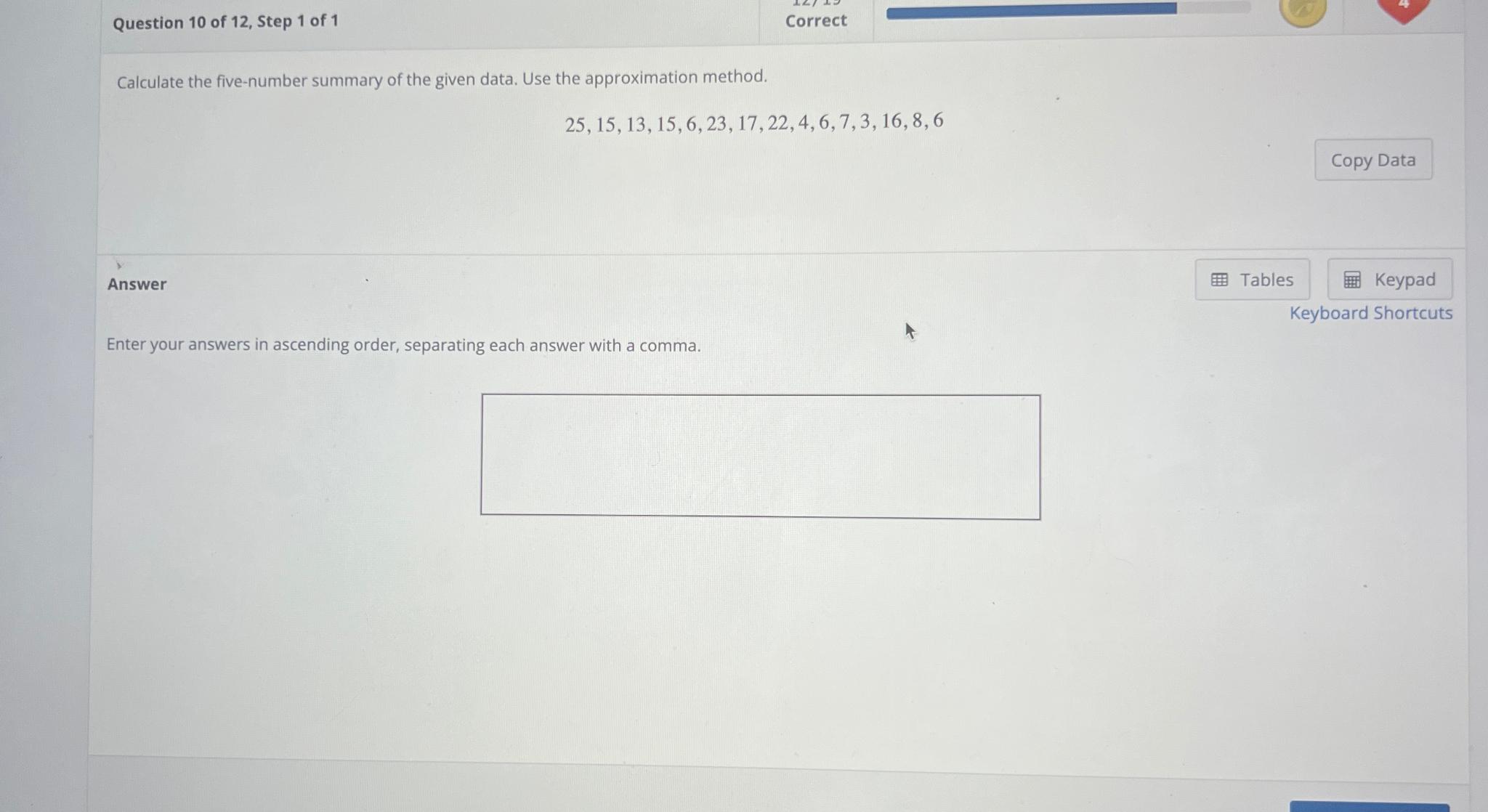 Solved Question 10 Of 12 Step 1 Of 1CorrectCalculate Chegg