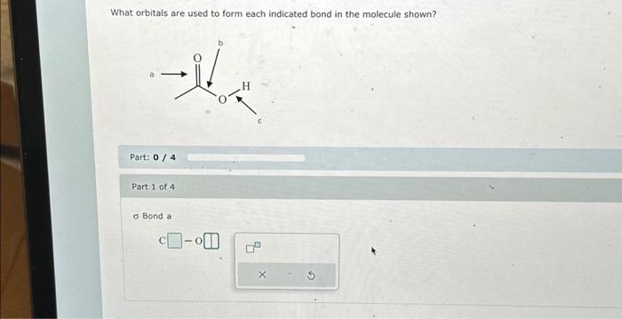 Solved What Orbitals Are Used To Form Each Indicated Bond