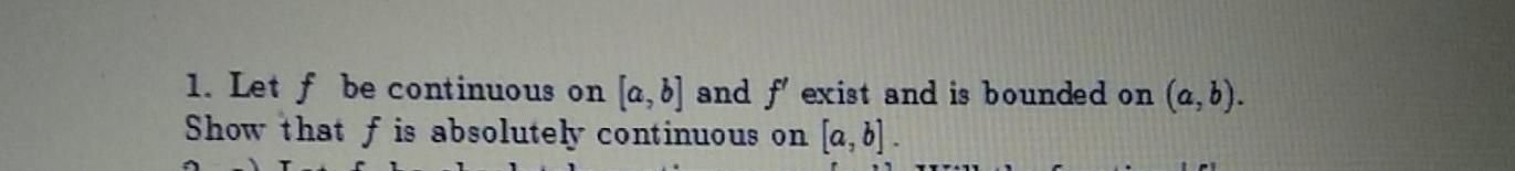 Solved Let F Be Continuous On A B And F Exist And Is Chegg