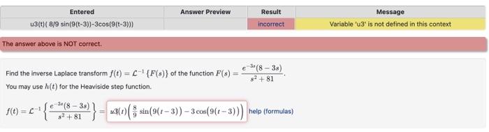 Solved Find The Inverse Laplace Transform F T L1 F S Of Chegg