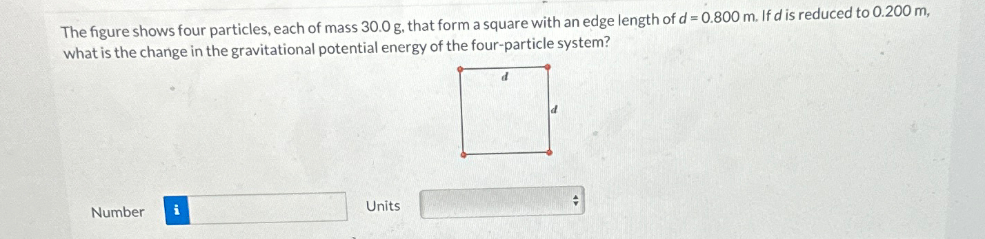 Solved The Figure Shows Four Particles Each Of Mass G Chegg