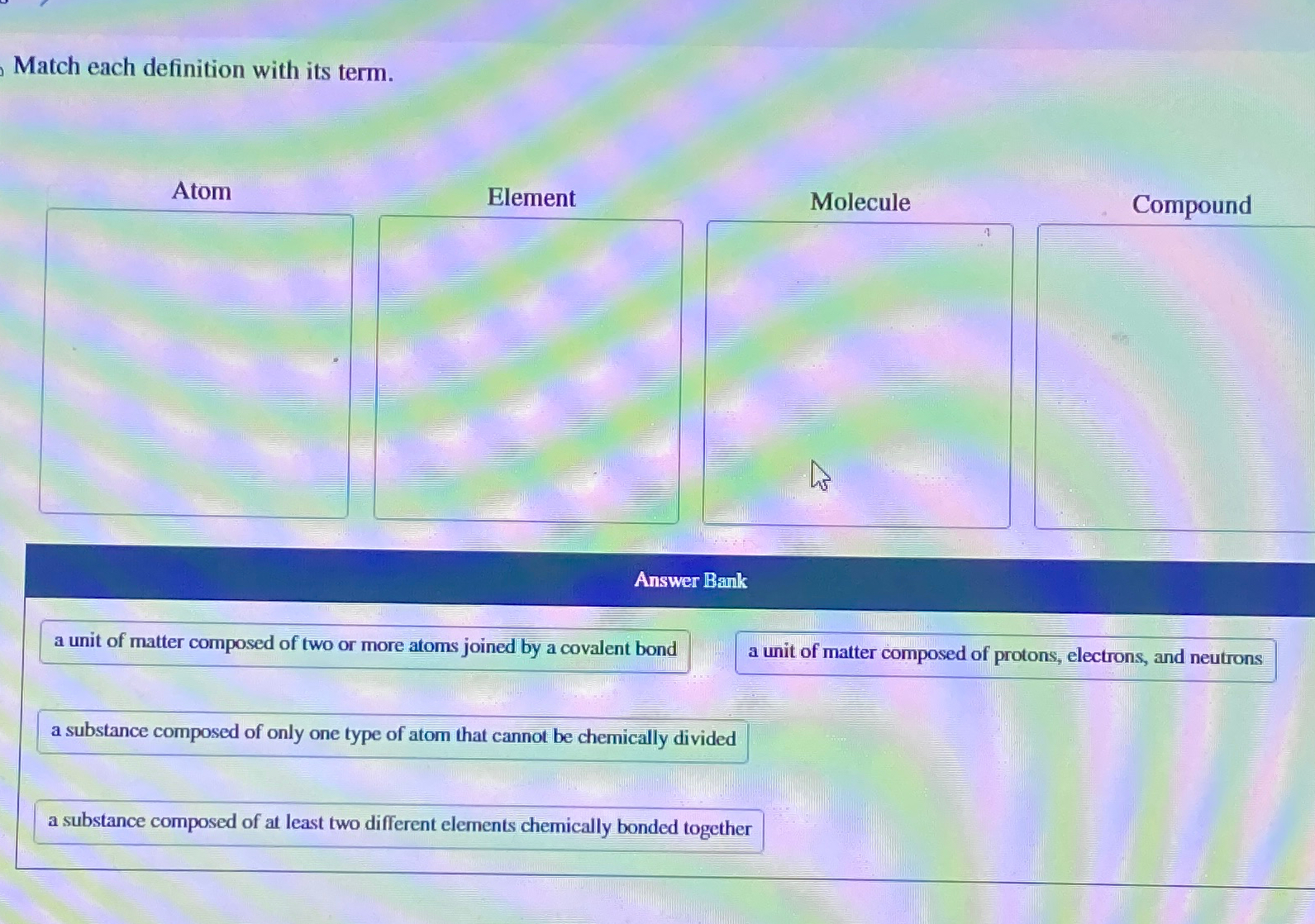 Solved Match Each Definition With Its Chegg