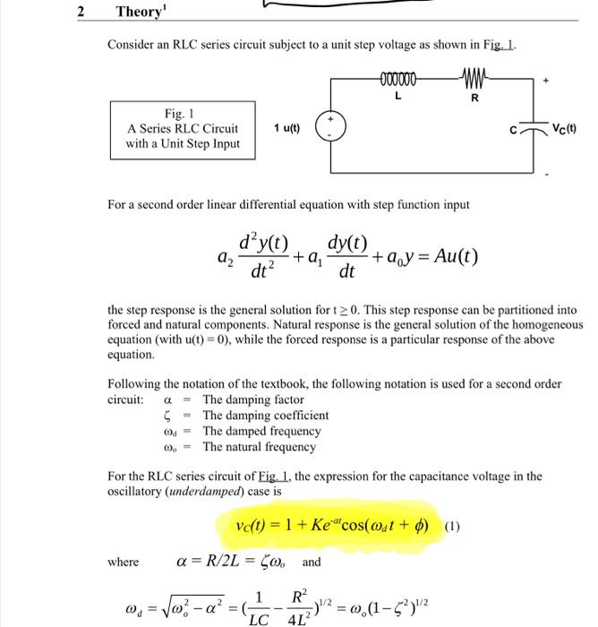 Solved Please Derive Equation For The Underdamped Case Of Chegg