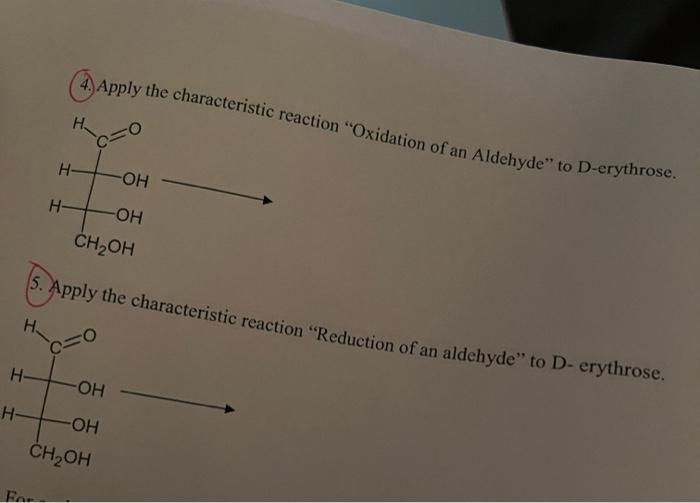 Solved Apply The Characteristic Reaction Oxidation Of An Chegg