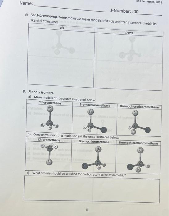 Solved Organic Chemistry I Labs Chml Name Tuderell Chegg