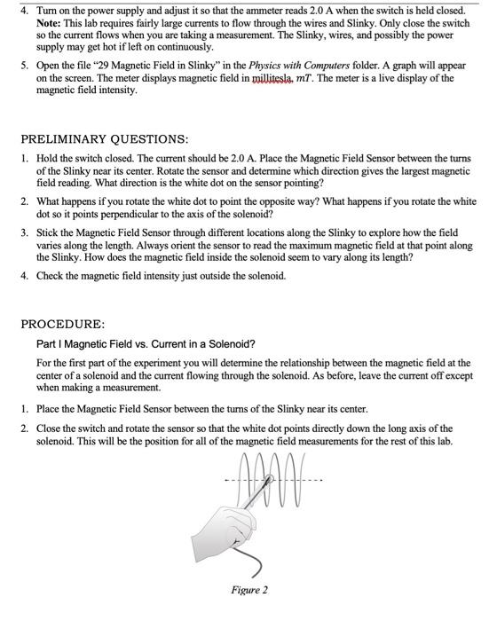 Lab The Magnetic Field In A Slinky A Solenoid Is Chegg