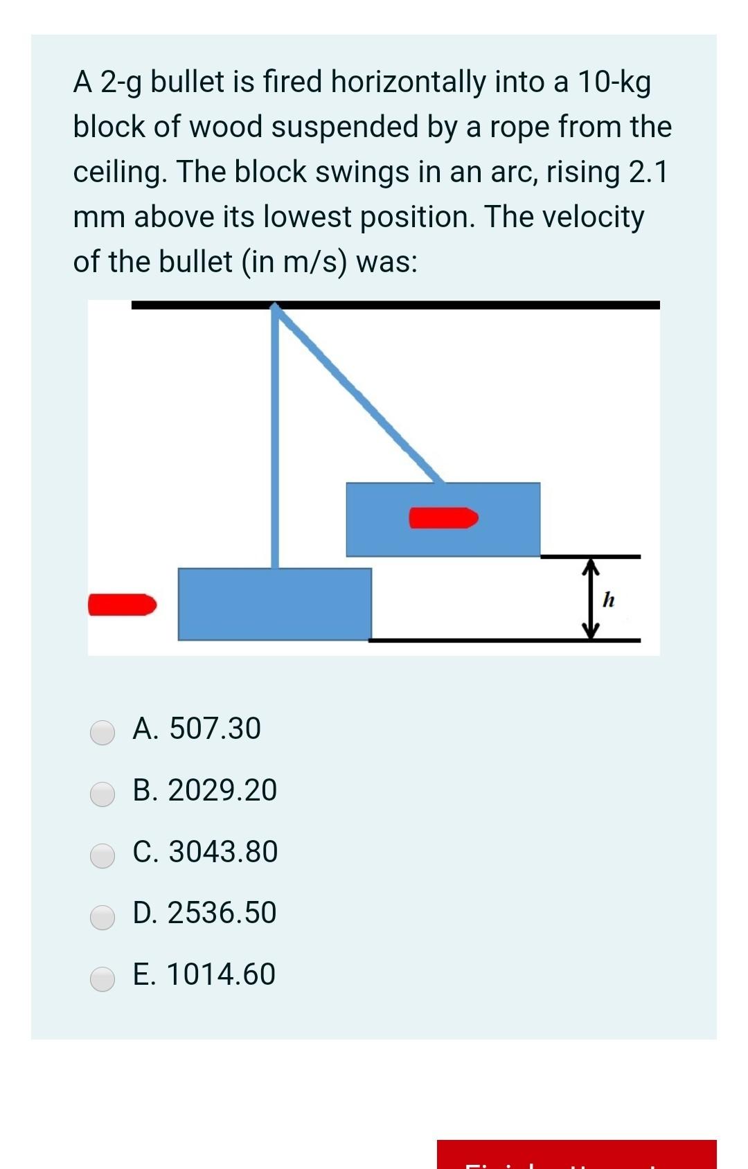 Solved A Bullet Is Fired Horizontally Into A Kg Block Chegg