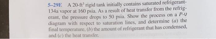 Solved 5 29E A 20 Ft3 Rigid Tank Initially Contains Chegg