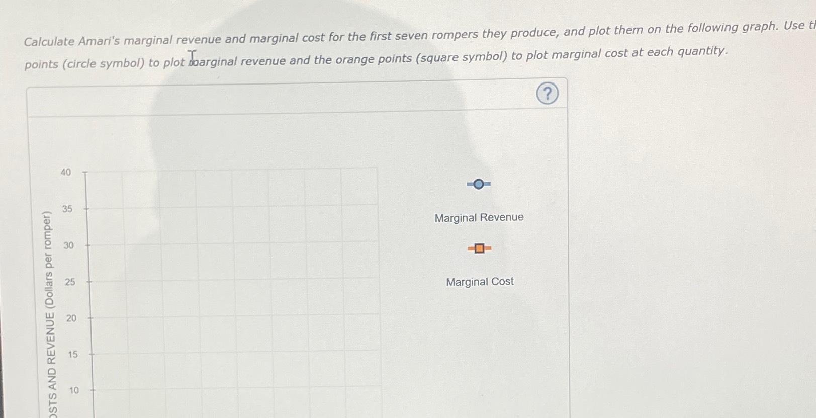 Solved Calculate Amari S Marginal Revenue And Marginal Cost Chegg