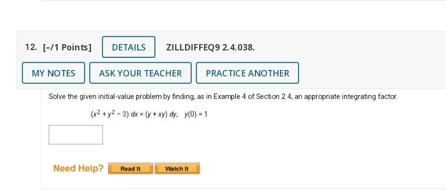 Solved Solve The Given Initial Value Problem By Finding As Chegg