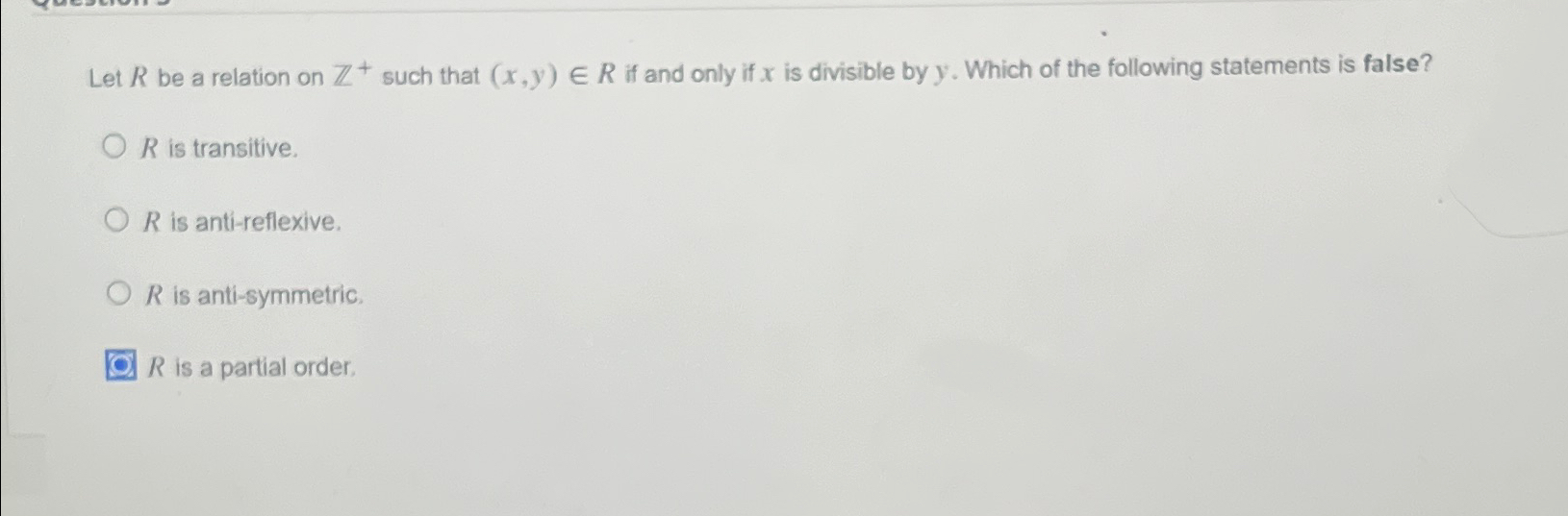 Solved Let R Be A Relation On Z Such That X Y Inr If And Chegg