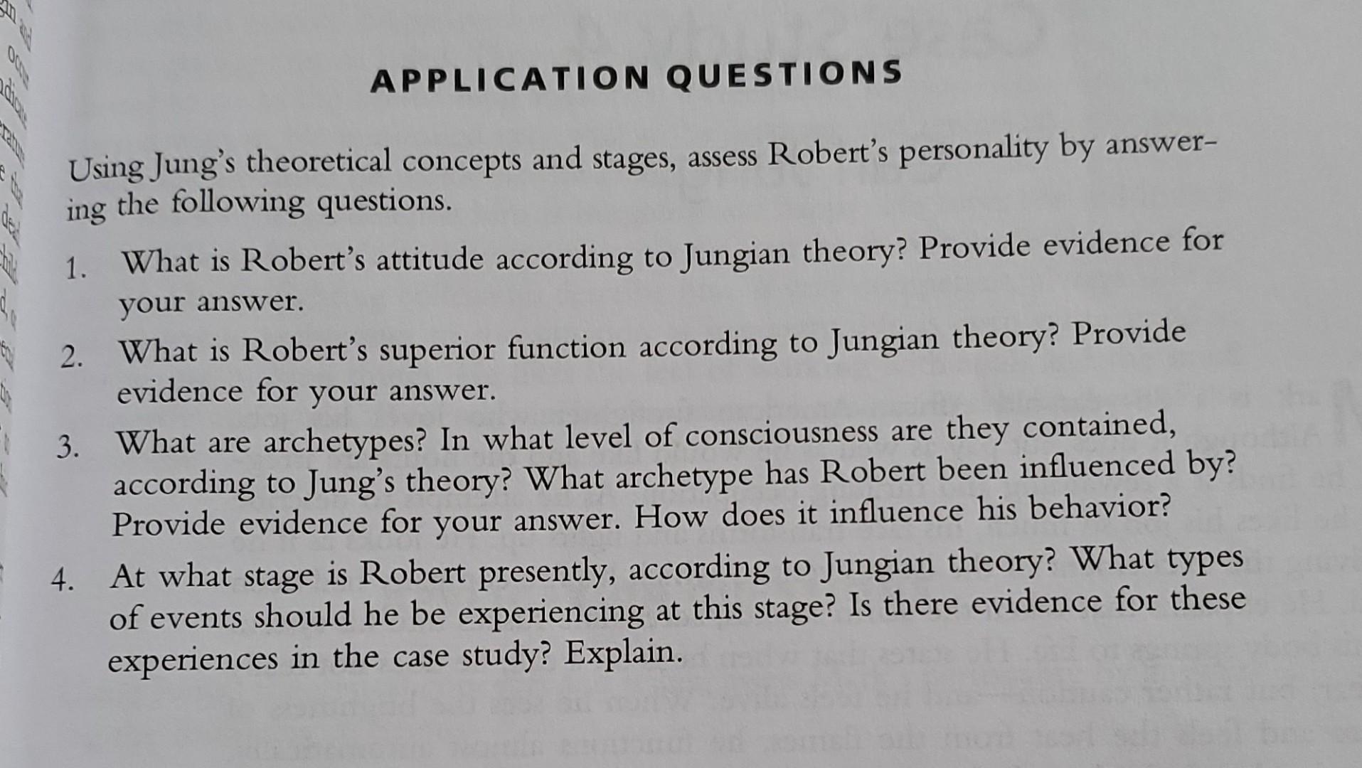 Solved Using Jung S Theoretical Concepts And Stages Assess Chegg