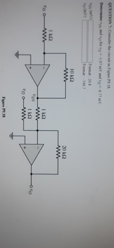 Solved QUESTION 7 Consider The Circuit In Figure P9 38 Chegg