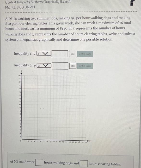 Solved Ai Mi Is Working Two Summer Jobs Making Per Hour Chegg