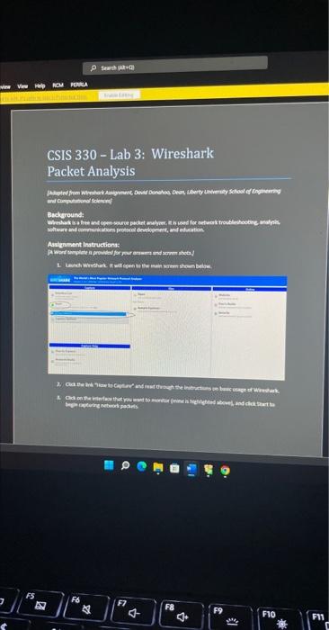 Solved Csis Lab Wireshark Packet Analysis Chegg