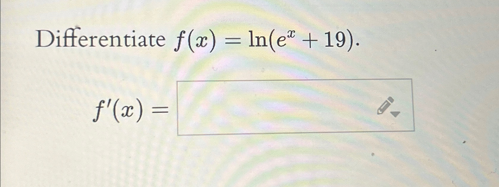 Solved Differentiate F X Ln Ex F X Chegg