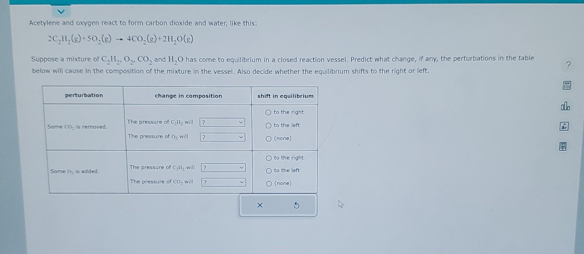 Solved Acetylene And Oxygen React To Form Carbon Dioxide And Chegg