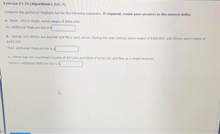 Solved Exercise 13 25 Algorithmic LO 7 Compute The Chegg