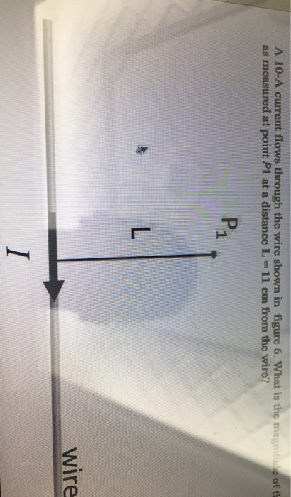 Solved A 10 A Current Flows Through The Wire Shown In Figure Chegg