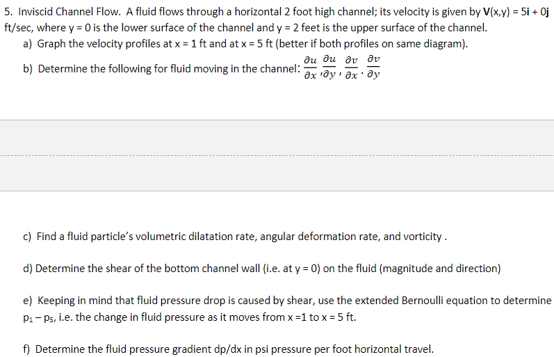 Solved Inviscid Channel Flow A Fluid Flows Through A Chegg