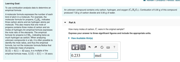 Solved Penodic Table An Unknown Compound Contains Only Chegg