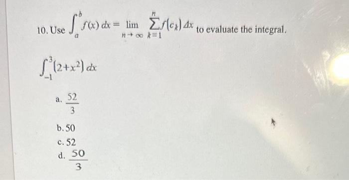 Solved Use Abf X Dx Limnk Nf Ck X To Evaluate The Chegg