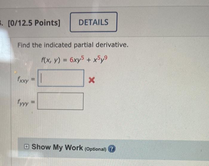 Solved Find The Indicated Partial Derivative Chegg