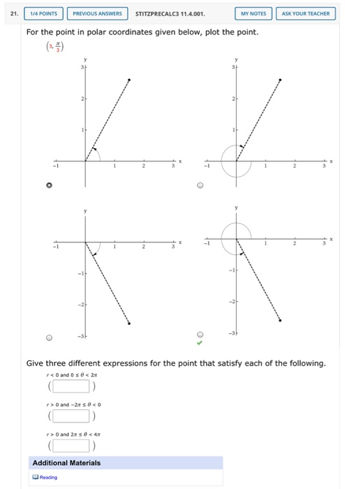 Solved 21 ASK YOUR TEACHER 1 4 POINTS PREVIOUS ANSWERS Chegg