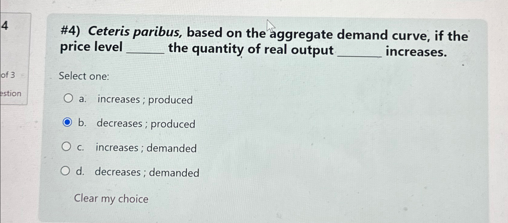 Solved Ceteris Paribus Based On The Aggregate Demand Chegg