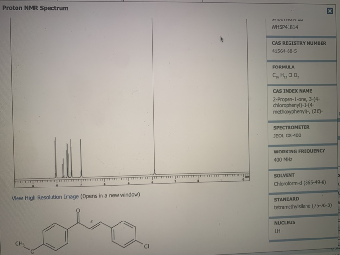 Solved Proton Nmr Spectrum Whsp Cas Registry Number Chegg