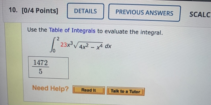 Solved Points Details Previous Answers Scalc Use Chegg