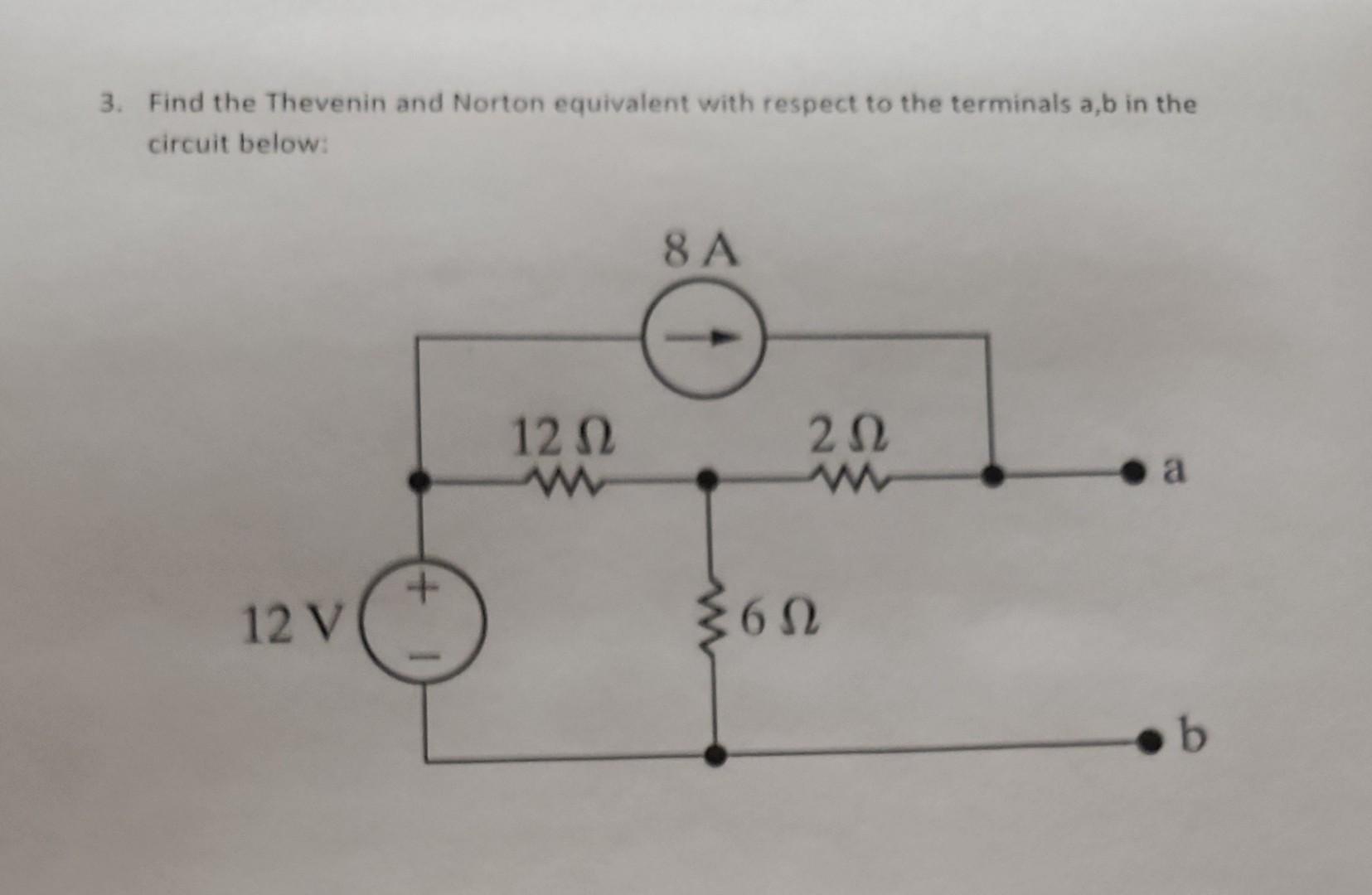 Solved Find The Thevenin And Norton Equivalent With Chegg