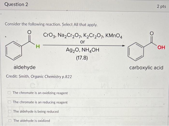 Consider The Following Reaction Select All That Chegg