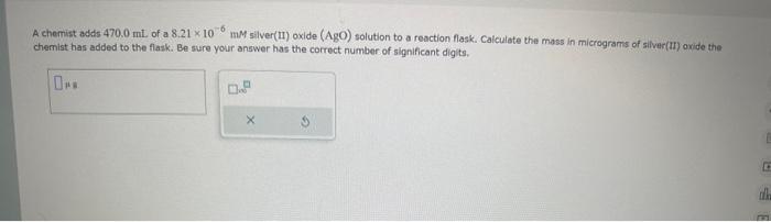 Solved Calculate The Volume In Liters Of A Mol L Chegg