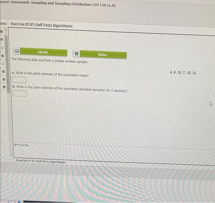 Solved Ment Homework Sampling And Sampling Distribution Chegg