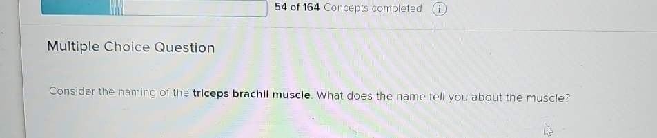 Solved 54 Of 164Concepts Completed I Multiple Choice Chegg