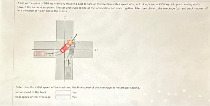 Solved A Car With A Mass Of Kg Is Initially Traveling Chegg