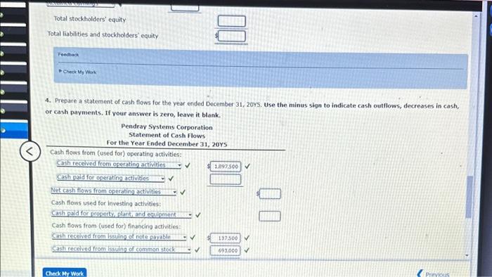 Solved Financial Statements Induding Statement Of Cash Chegg