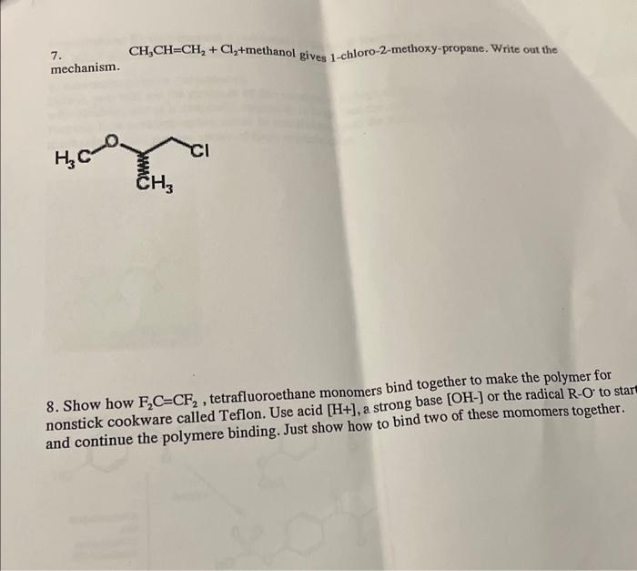 Solved Mechanism Show How F C Cf Tetrafluoroethane Chegg