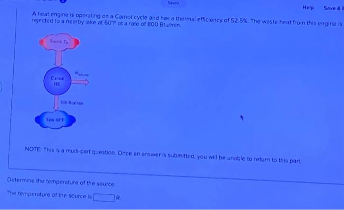 Solved A Heat Engine Is Operating On A Carnot Cycle And Has Chegg