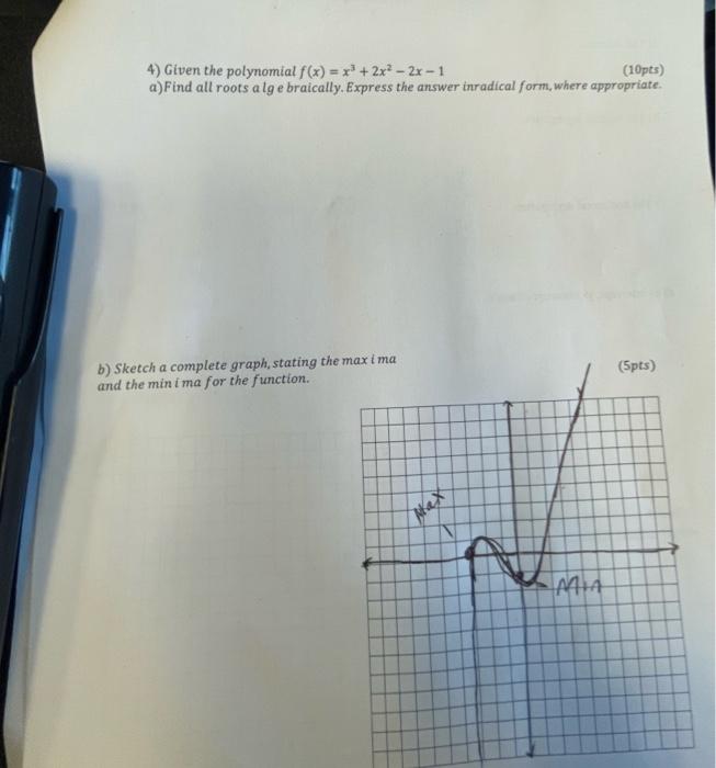 Solved Given The Polynomial F X X X X Pts A Chegg